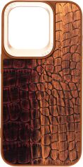 Акція на Панель Harder Glamorous Croco для Apple iPhone 15 Pro Magma від Rozetka