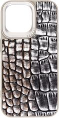 Акція на Панель Harder Glamorous Croco для Apple iPhone 14 Pro Max Grey Gold від Rozetka