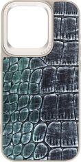 Акція на Панель Harder Glamorous Croco для Apple iPhone 15 Pro Grey Green від Rozetka