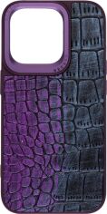 Акція на Панель Harder Glamorous Croco для Apple iPhone 15 Pro Dark Purple від Rozetka