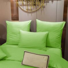 Акція на Підковдра MirSon Royal Soft Stripe 30-0016 Light Green 200х220 см від Rozetka