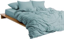 Акція на Підковдра MirSon Soft Touch of Satin 015 Aquamarine 200х220 см від Rozetka