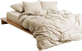 Акція на Підковдра MirSon Soft Touch of Satin 016 Creamy 143х210 см від Rozetka