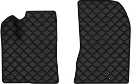 Акція на Килимки з екошкіри EVAtech ECO в салон авто передні для Sorento (XM) (Hinged Gas Pedal) 7 seats Kia 2009-2012 2 покоління SUV EU Екошкіра чорна з чорною ниткою чорний кант від Rozetka