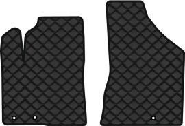 Акція на Килимки з екошкіри EVAtech ECO в салон авто передні для Sorento (XM) (Hinged Gas Pedal) 5 seats Kia 2009-2012 2 покоління SUV EU Екошкіра чорна з чорною ниткою чорний кант від Rozetka