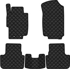 Акція на Килимки з екошкіри EVAtech ECO в салон авто для Accord MT (Electric seats) Honda 2003-2008 7 покоління Sedan EU Екошкіра чорна з чорною ниткою чорний кант від Rozetka