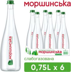 Акція на Упаковка мінеральної природної слабогазованої води Моршинська Преміум 0.75 л x 6 пляшок від Rozetka