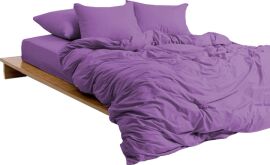 Акція на Простирадло MirSon Soft Touch of Satin 018 Lilac 180x220 см від Rozetka