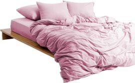 Акція на Простирадло MirSon Soft Touch of Satin 003 Rose 200x220 см від Rozetka