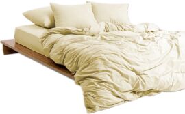 Акція на Простирадло на гумці MirSon Soft Touch of Satin 014 Light yellow 120x200 см від Rozetka