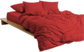 Акція на Простирадло на гумці MirSon Soft Touch of Satin 007 Red 80x200 см від Rozetka
