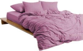 Акція на Простирадло на гумці MirSon Soft Touch of Satin 020 Pastel violet 200x200 см від Rozetka