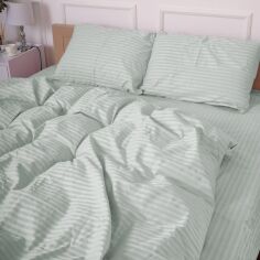 Акція на Простирадло на гумці MirSon Royal Soft Stripe 30-0027 Jasper 80x160 см від Rozetka