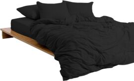 Акція на Простирадло MirSon Soft Touch of Satin 006 Black 180x220 см від Rozetka