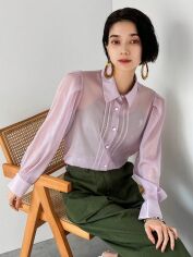 Акція на Сорочка жіноча SHEIN GD-00152498 XL Світло-рожева від Rozetka