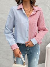 Акція на Сорочка оверсайз жіноча SHEIN GD-00152969 XL Комбінована від Rozetka