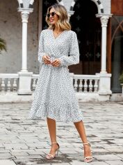 Акція на Плаття міді літнє жіноче SHEIN GD-00149150 S Біле від Rozetka