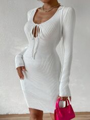 Акція на Плаття коротке осіннє жіноче SHEIN GD-00149540 S Біле від Rozetka
