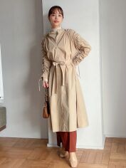 Акція на Плаття міді осіннє жіноче SHEIN GD-00149197 S Світло-бежеве від Rozetka