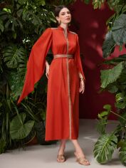 Акція на Плаття вечірнє міді літнє жіноче SHEIN GD-00149588 S Червоне від Rozetka