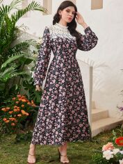 Акція на Плаття довге літнє жіноче SHEIN GD-00149655 S Комбіноване від Rozetka
