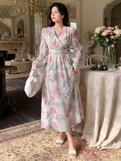 Акція на Плаття довге літнє жіноче SHEIN GD-00149681 S Комбіноване від Rozetka