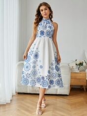 Акція на Плаття міді літнє жіноче SHEIN GD-00149699 S Біле від Rozetka