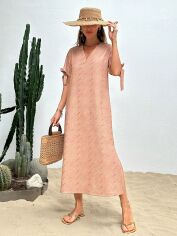 Акція на Плаття довге літнє жіноче SHEIN GD-00150143 S Світло-рожеве від Rozetka