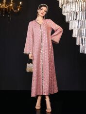 Акція на Плаття міді літнє жіноче SHEIN GD-00149870 S Світло-рожеве від Rozetka