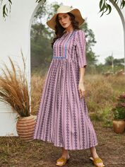 Акція на Плаття довге літнє жіноче SHEIN GD-00149893 S Бузкове від Rozetka