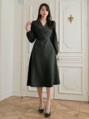 Акція на Плаття міді осіннє жіноче SHEIN GD-00150247 S Чорне від Rozetka