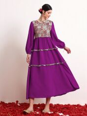 Акція на Плаття вечірнє довге літнє жіноче SHEIN GD-00147097 M Пурпурове від Rozetka