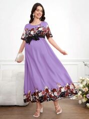 Акція на Плаття для вагітних міді літнє SHEIN GD-00150353 S Бузкове від Rozetka