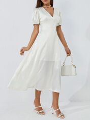 Акція на Плаття міді літнє жіноче SHEIN GD-00147314 M Біле від Rozetka
