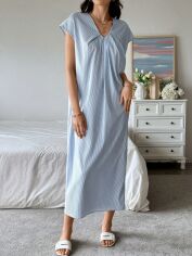 Акція на Плаття міді літнє жіноче SHEIN GD-00147986 M Блакитне від Rozetka