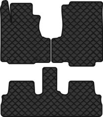 Акція на Килимки з екошкіри EVAtech ECO в салон авто для CR-V (without armrest) Honda 2007-2012 3 покоління SUV EU Екошкіра чорна з чорною ниткою чорний кант від Rozetka