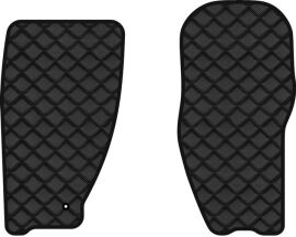 Акція на Килимки з екошкіри EVAtech ECO в салон авто передні для Cherokee (KK) Jeep 2008-2013 4 покоління SUV EU Екошкіра чорна з чорною ниткою чорний кант від Rozetka