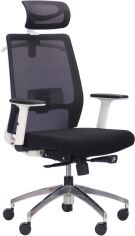 Акція на Крісло AMF Install White Alum Black від Rozetka