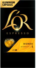 Акція на Набір кави в капсулах L'OR Espresso Biondo #4 10 упаковок x 10 шт (100 капсул) від Rozetka