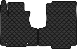 Акція на Килимки з екошкіри EVAtech ECO в салон авто передні для CR-V (without armrest) Honda 2007-2012 3 покоління SUV USA Екошкіра чорна з чорною ниткою чорний кант від Rozetka