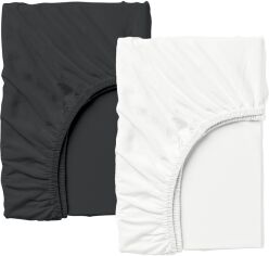 Акція на Набір Cosas Простирадло на резинці 90x200 2 шт Set_White_Black від Rozetka