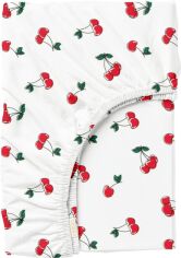Акція на Простирадло на резинці Cosas Cherry Berry Односпальне 80 x 200 + 20 см Ранфорс від Rozetka