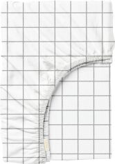 Акція на Простирадло на резинці Cosas Cell White Grey Євро 200 x 200 + 20 см Ранфорс від Rozetka