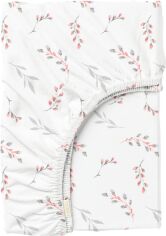 Акція на Простирадло на резинці Cosas Pine Branchlets Rose Gray Полуторне 140 x 200 + 20 см Ранфорс від Rozetka