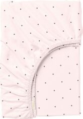 Акція на Простирадло на резинці Cosas Mini Dots Grey Rose Євро 200 x 220 + 20 см Ранфорс від Rozetka