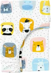 Акція на Простирадло на резинці Cosas Color Animals Односпальне 90 x 190 + 25 см Ранфорс від Rozetka