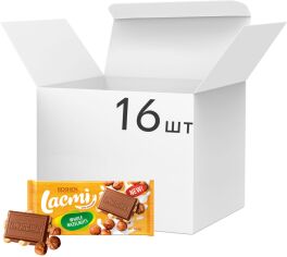 Акція на Упаковка шоколаду Roshen Lacmi молочного з цілими лісовими горіхами ВКФ 90 г х 16 шт від Rozetka