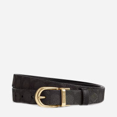 Акція на Ремінь жіночий з натуральної шкіри Coach Harness Buckle Cut To Size Reversible Belt blt-13 109 см Чорний від Rozetka