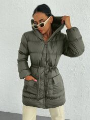 Акція на Куртка жіноча SHEIN GD-00146172 M Сіро-зелена від Rozetka