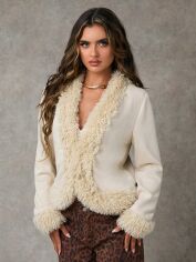 Акція на Куртка жіноча SHEIN GD-00131899 M Пудрова від Rozetka